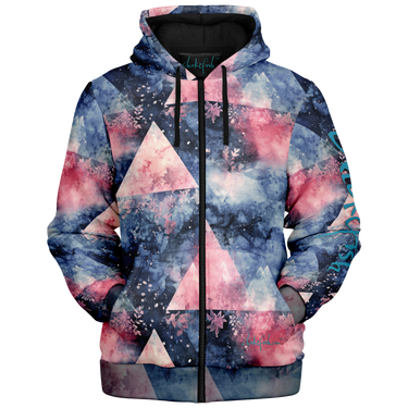 Chokefish™ Microfleece Zip-Up Hoodie Acid-Wash Colors-010B